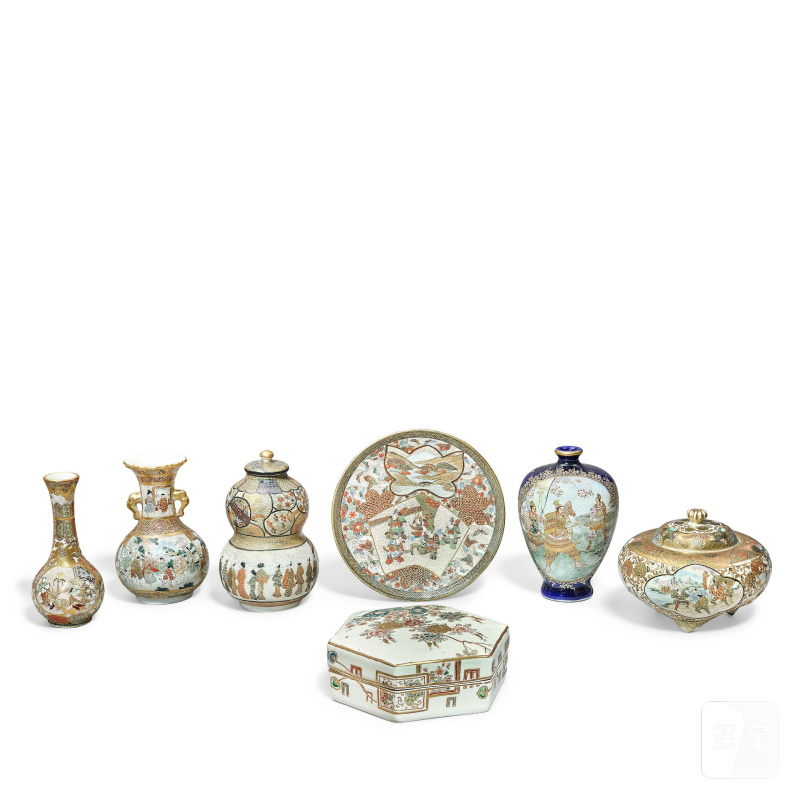 明治時代 薩摩燒器皿一組七件 | A GROUP OF SATSUMA WARE - 图5